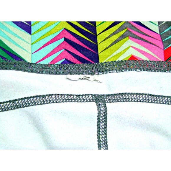 Fabletics Womens Multicolor Lima Capri Rainbow Chevron Print Leggings Size Small - Picture 5 of 9